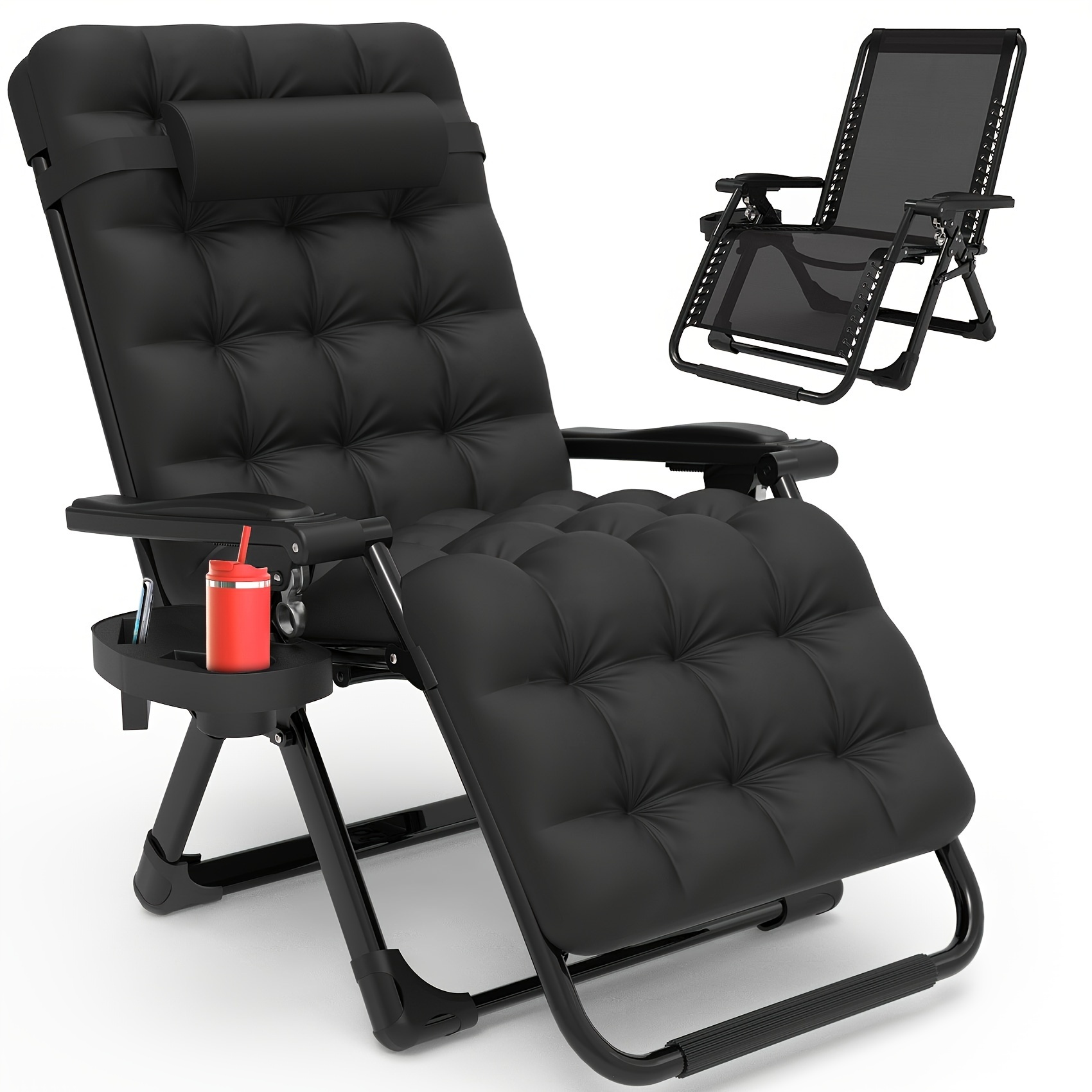 

W/upgraded And Removable , Camping W/cup & Headrest, Folding Chairs For