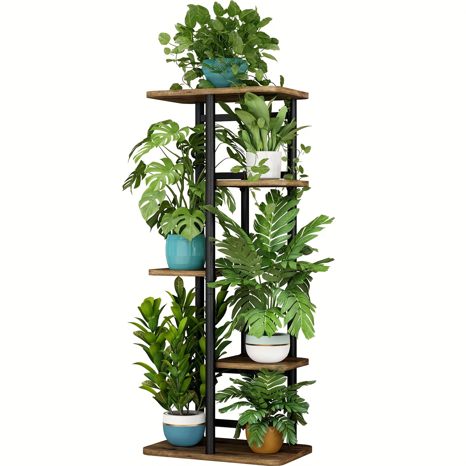 

1pc Plant Stand 5 Tier 6 Potted Indoor Plant Shelf Multiple Stand, For Garden Corner Balcony Living Room (5 Tier 6 Potted)