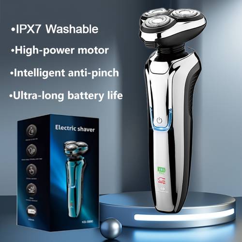 4d rechargeable electric shaver dry and wet mens rotary shaver rotary electric shaver ipx7 ultra long mens gift high quality electric shaver