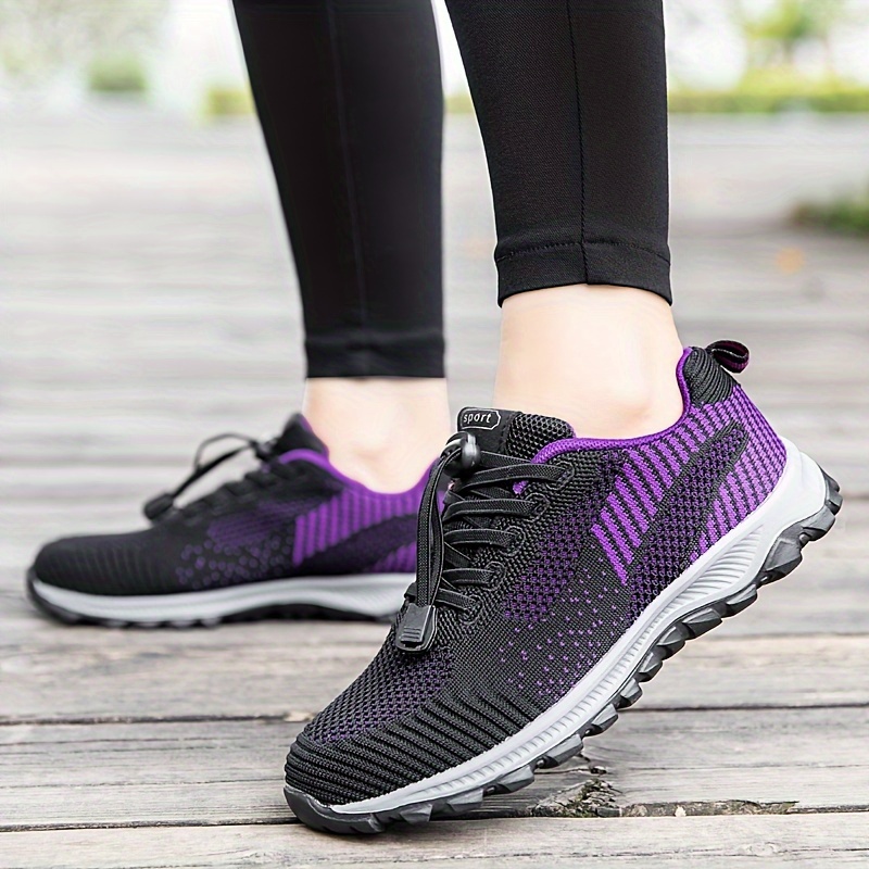 soft comfortable sole mesh breathable flying woven shoes shock absorption wear non slip sneakers casual outdoor running shoes details 9