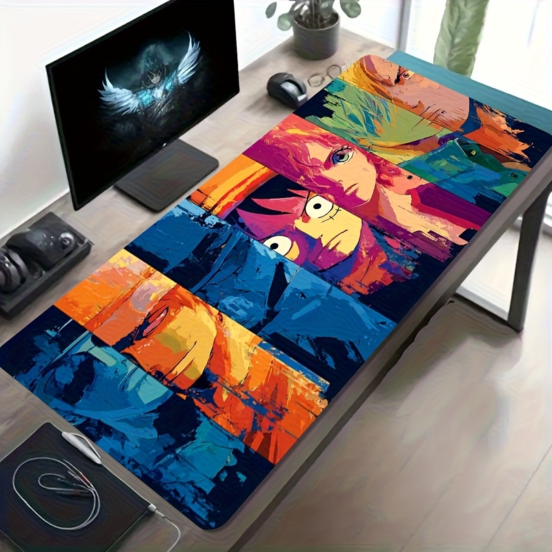 1 large colorful   gaming mouse pad non slip washable rubber base durable desk mat for computer decor ideal gift for  