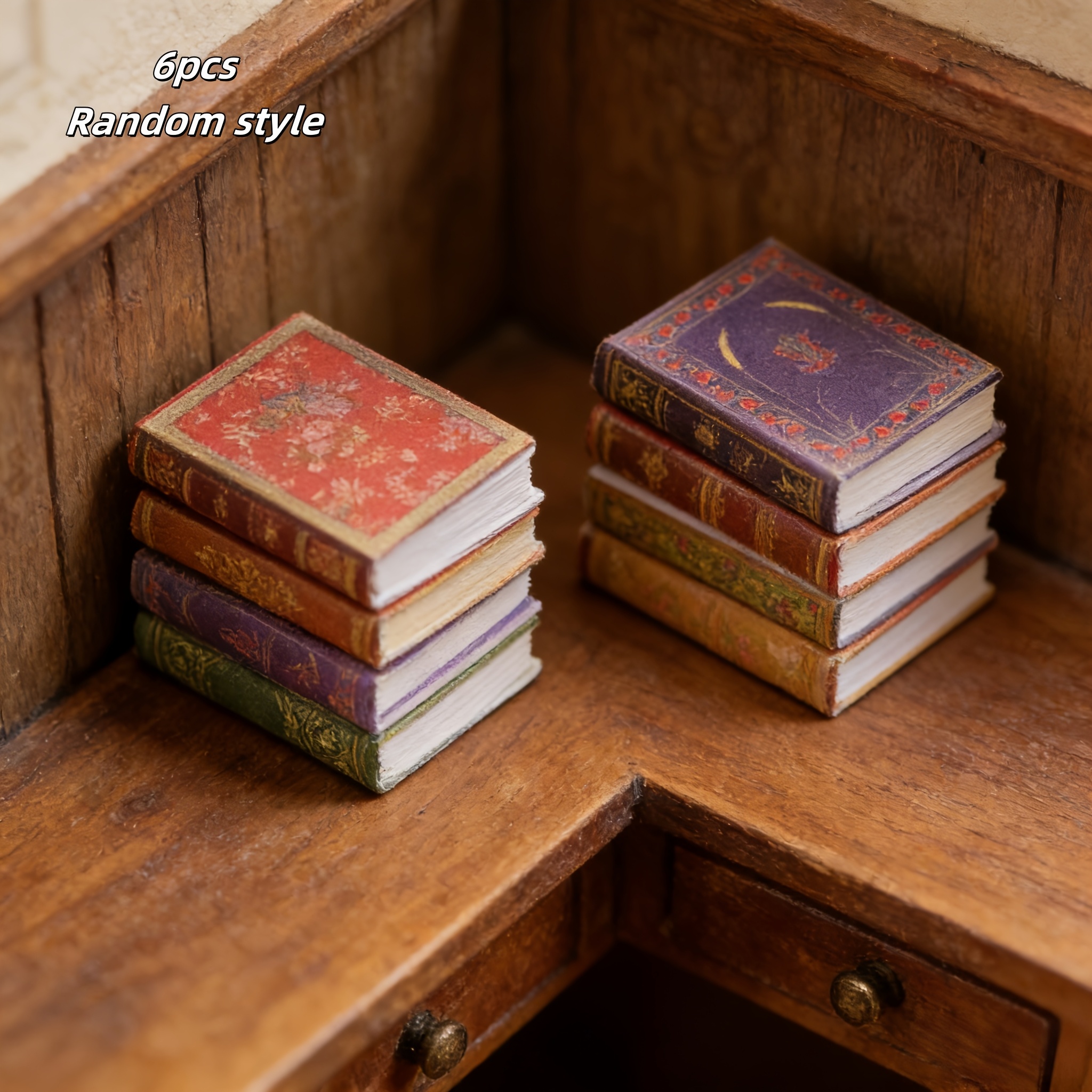 Image of 6pcs, Miniature Classic European Models, Dollhouse Study Room Collectible Ornaments And Photography Props, Random Style