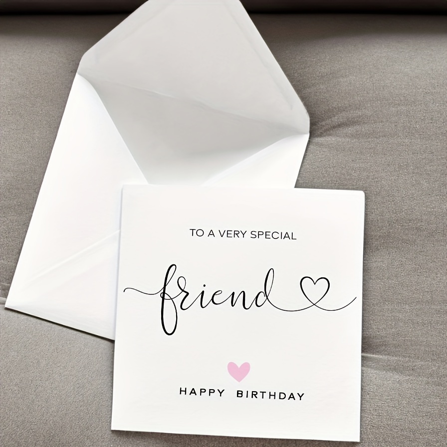 

Birthday Greeting Card For Special Friend With Design - Premium Quality Cardstock With Envelope Included - Universal Birthday Wishes For Any Recipient