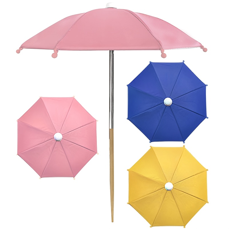 Image of Set Of 3 Outdoor Plant Umbrellas, Designed To Provide Shade For Potted Plants And Garden Beds, Sun Protection