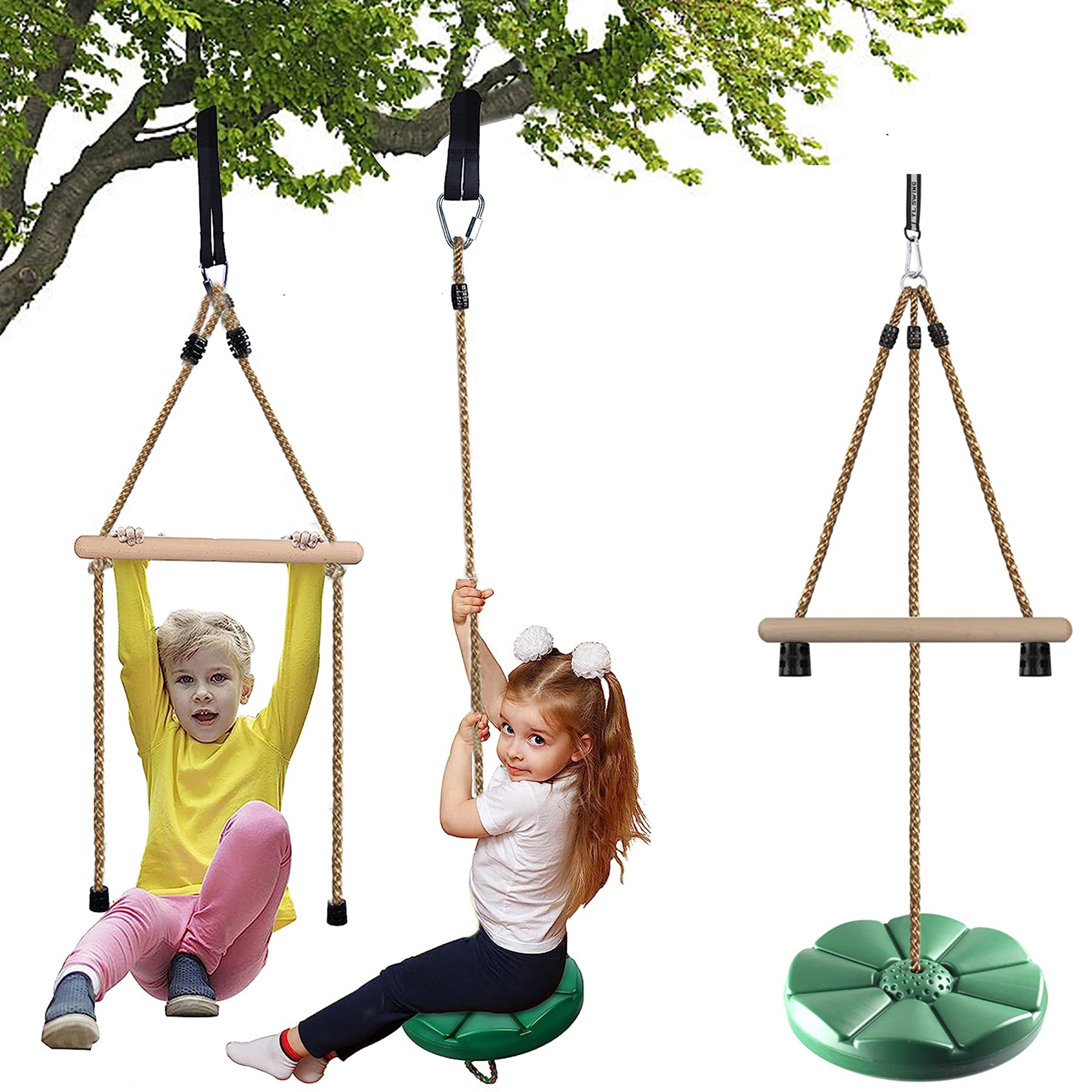 Tree Swing Climbing Rope wings Seat Outdoor Playground Set