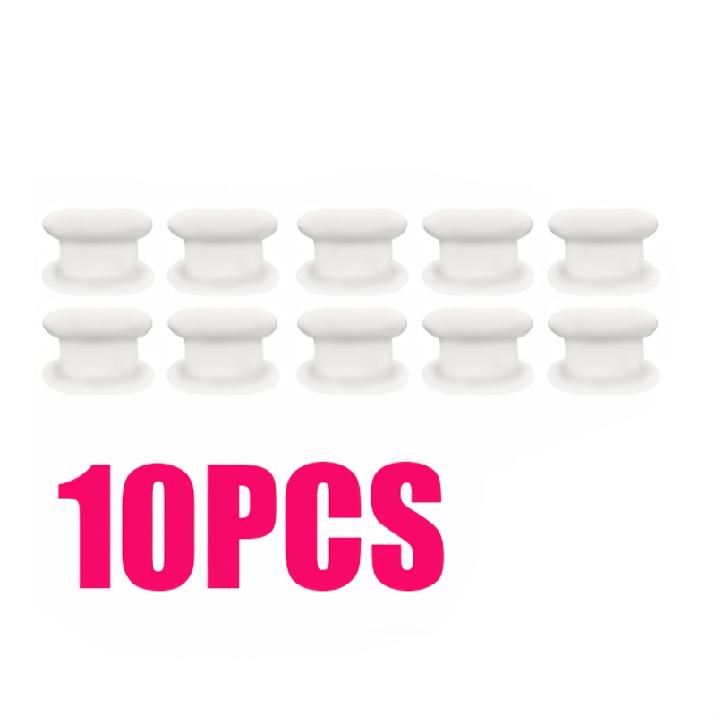 TEMU [10 unidades] Separadores de Dedos de Silicona - Suaves para Prevenir y Compresión, Soporte , Adiciones para el de los Pies, Unisex