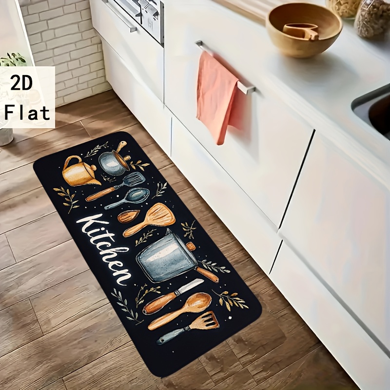 TEMU Tappeto da cucina 1.1 cm con squisiti motivi alimentari, per corridoi, balconi e decorazioni per la casa. Resistente e per cucine, soggiorni e