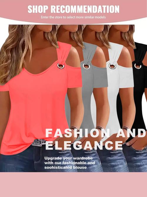 4pcs summer neck short sleeved no 40 high quality fabric shows advanced texture four colors a set comfortable and versatile and suitable for daily