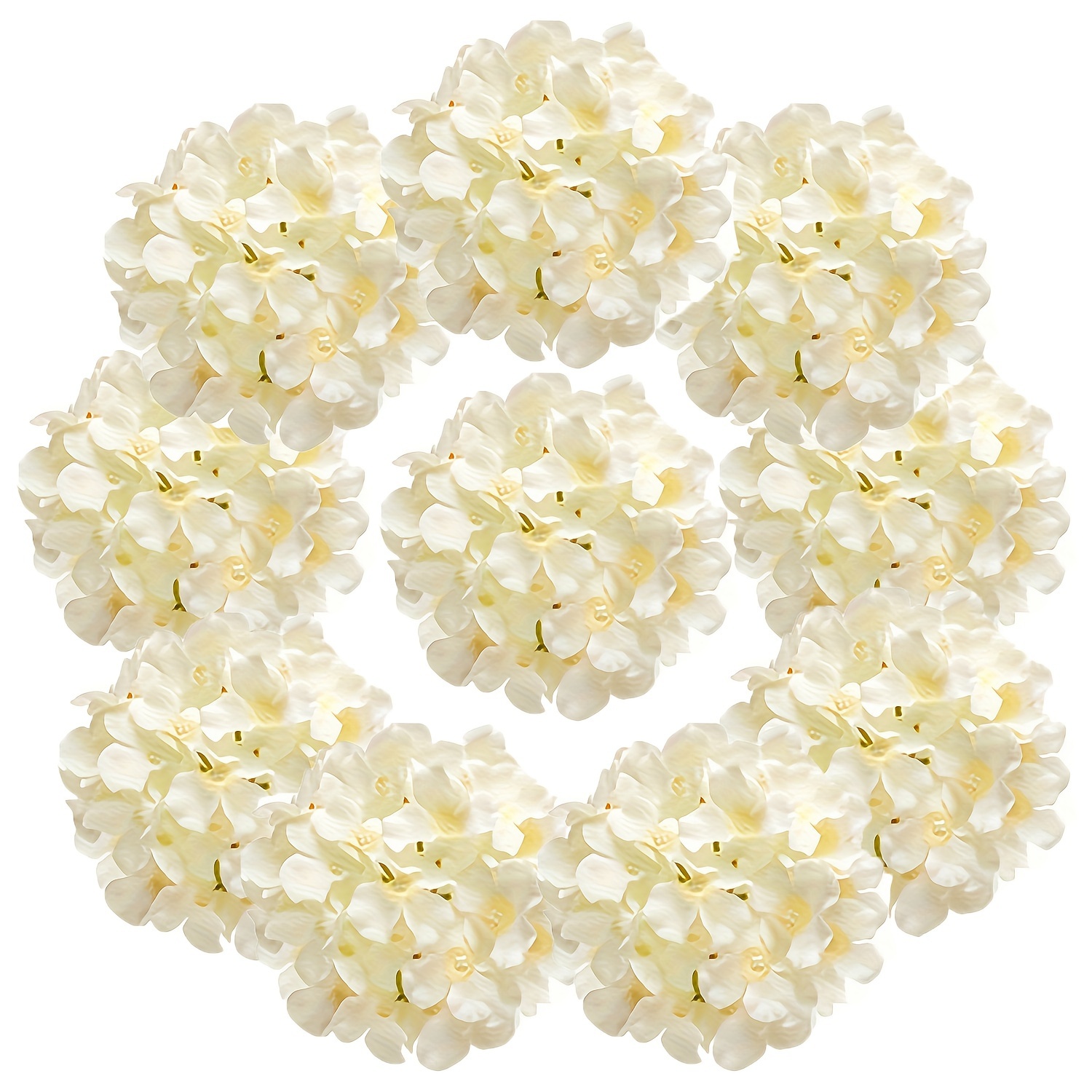 

40pcs Fabric Hydrangea Flowers With Stems - Home, Wedding & Party Decorations