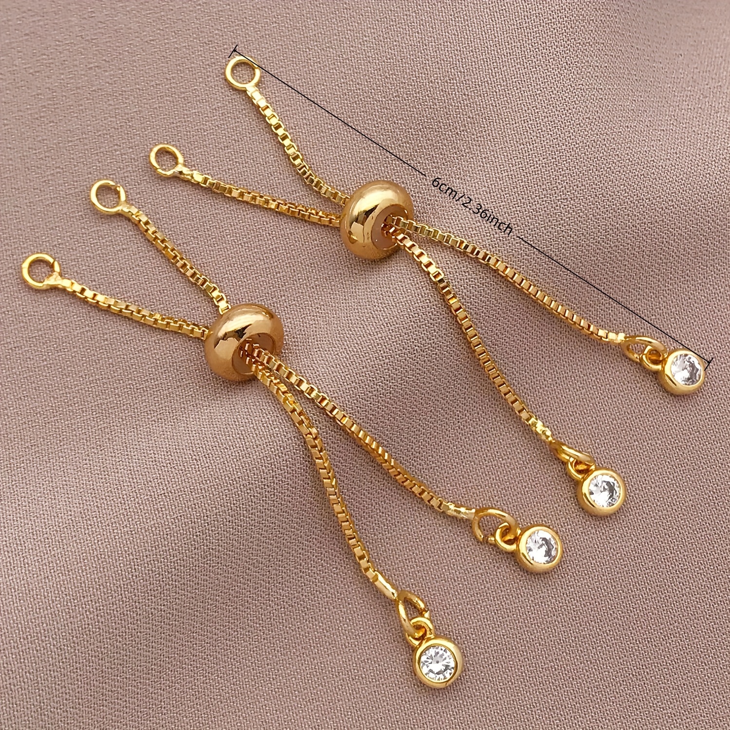 TEMU 2 stuks Verstelbare Verlengketting, 6 cm/2,36 inch, Intrekbare Sieraden Verlengstukken