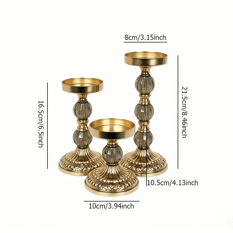 TEMU Modern Light Luxury Candlesticks, A Cozy Atmosphere In Dining Rooms, Living Rooms, Bedrooms, And Bathrooms, Dating, Celebrating Festivals, And