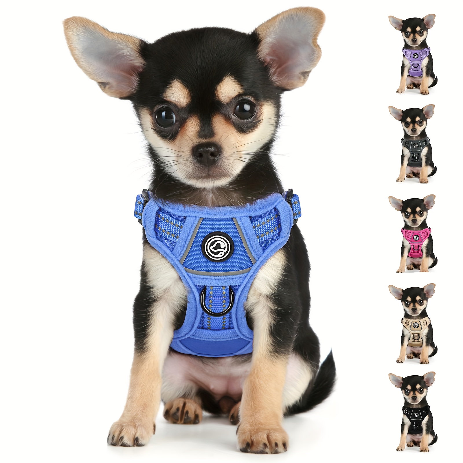 

Dog Harness, Adjustable Soft Padded Dog Vest, Reflective No-choke Pet Oxford Vest For Small, Medium Dogs And Cats Walking Training.