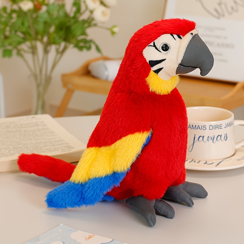 1pc adorable parrot animal plush toy fluffy parrot bird stuffed animals plushies kawaii home decor cartoon parrot plush doll perfect gift for halloween and christmas ideal birthday gift for children