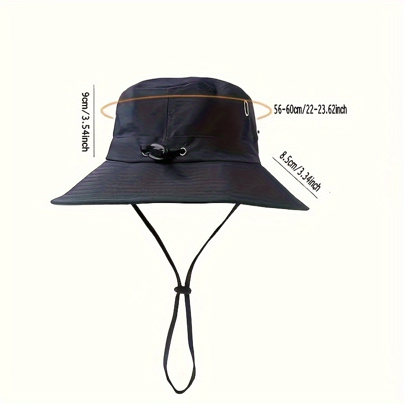 Summer Men's Uv Protection Hat Big Puffy Bucket Hat Men - Temu
