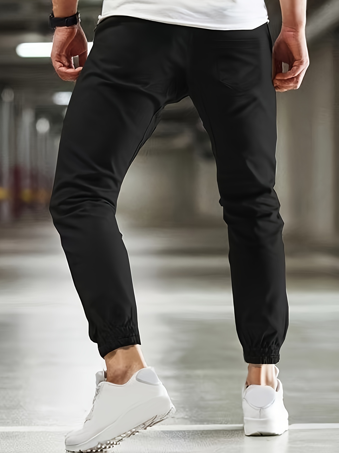 Drawstring Footed Sweatpants Loose Fit Pants s Casual Slightly Stretch Joggers For Spring Autumn Running Jogging