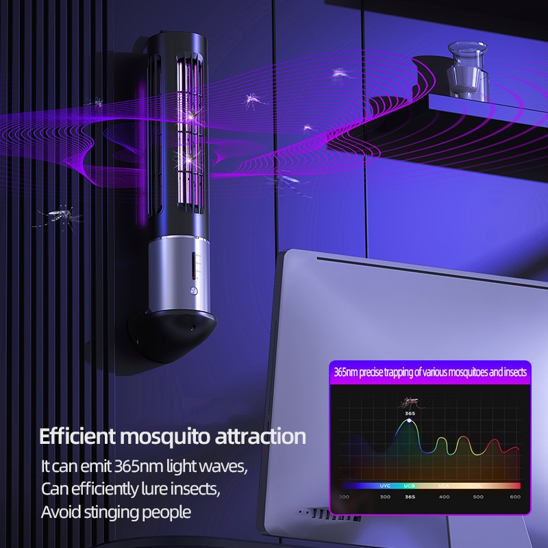 Mosquito Lamp, Insect Repeller, Rechargeable, 3-Level Timer