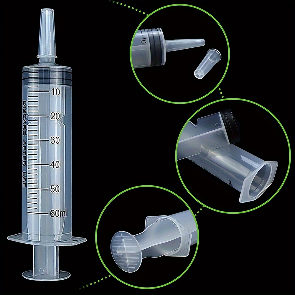 1pc 2.03oz Enema Syringe Pet Feeder, Plastic No Needle Syringe Feeder 