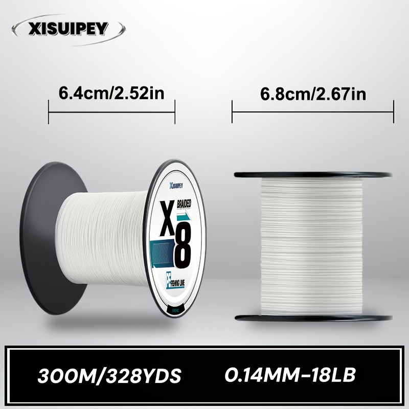 TEMU Filo da Pesca Ultra Resistente in Polietilene Intrecciato a 8 , 300m/500m PE, Resistente all'Usura, Capacit� di Carico 8-94LB, Lancio Liscio e