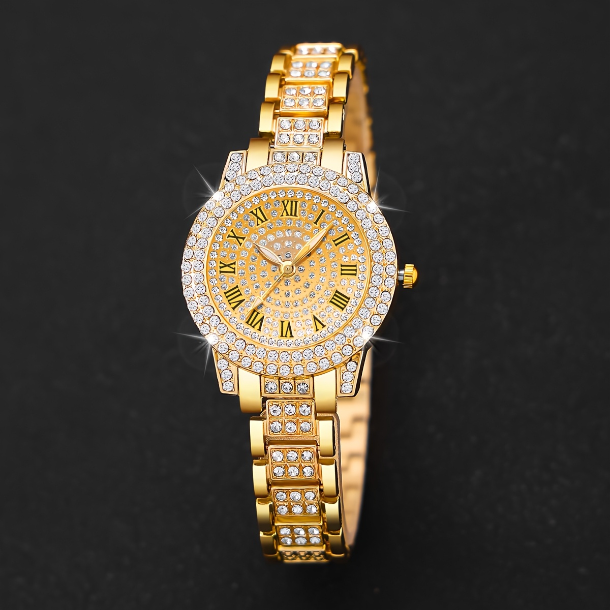 4pcs set womens watches casual round quartz watch Temu Kuwait