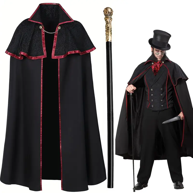 RongXuan Halloweenkostuum, renaissance, cape met capuchon, kostuum, fluwelen mantel voor mannen en vrouwen, Victoriaans, steampunk, middeleeuwse cosplay cape (groen, 130 cm RongXuan Halloweenkostuum, renaissance, cape met capuchon, kostuum, fluwelen mantel voor mannen en vrouwen, Victoriaans, steampunk, middeleeuwse cosplay cape (groen, 130 cm
