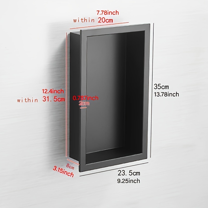 Sleek Black Stainless Steel Wall-mounted Storage Cabinet For Bathroom - Contemporary Hidden Organizer