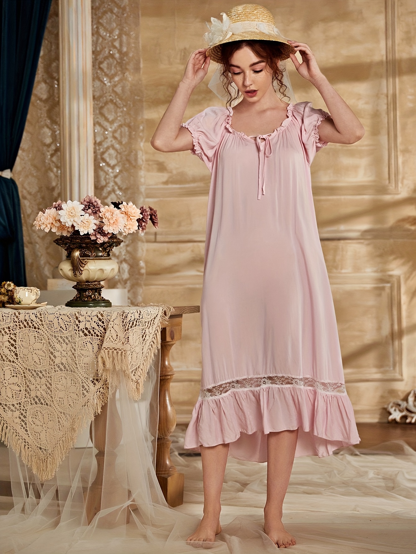 Damen Nachthemd Sommer - Lockere Passform Übergröße Für ältere Damen