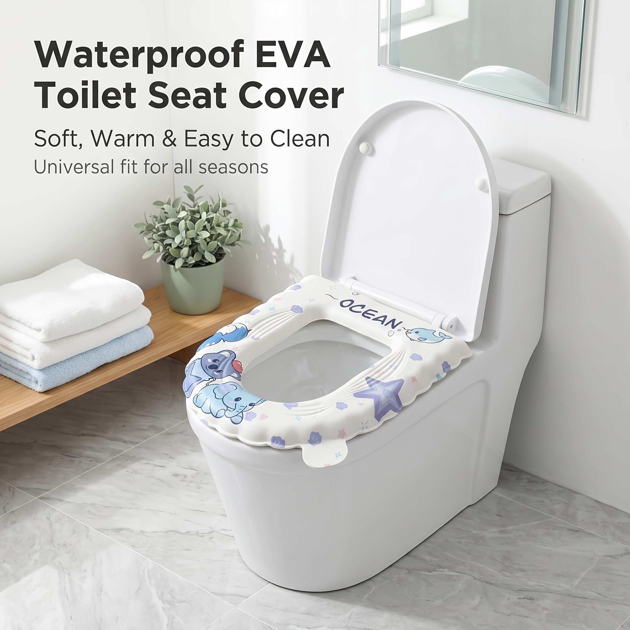 Weicher Toilettensitzbezug – Waschbar, Warm, Passend Für Standard-WC, Überzug Mit Matte Weicher Sitzbezug Standard