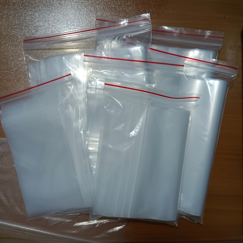 TEMU Transparante Pe Verdikte Sluitzakken | Herbruikbare Ongecoate Plastic met Versterkte Sluitingen