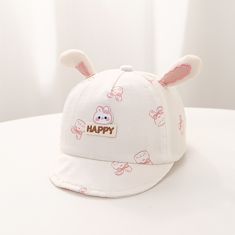 Hat Spring Summer Sun Hat Toddler Cartoon Animal Baseball Cap Brim Cute Cap Suitable For Outdoor Play Walking Travel For 0-6 Months