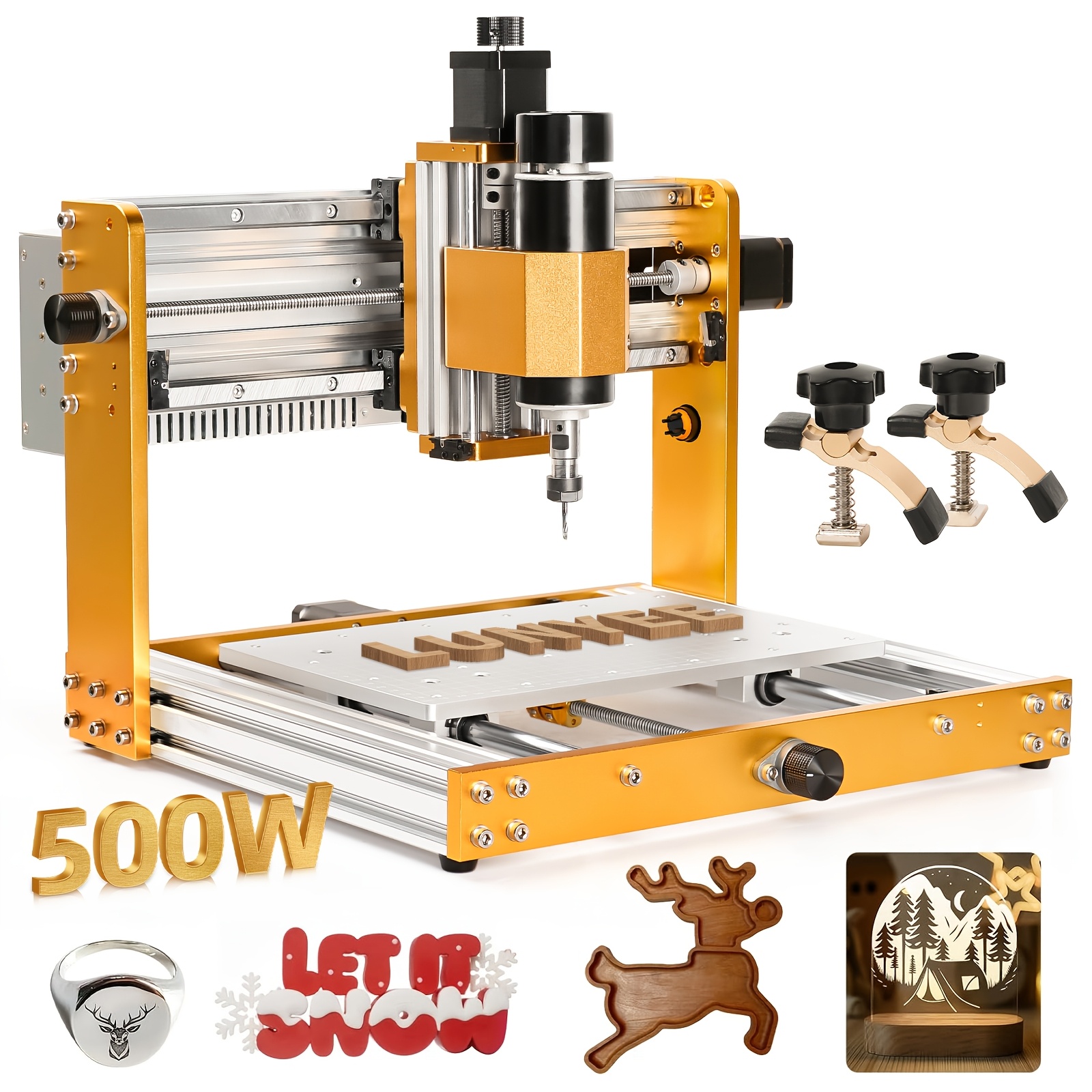 Image of Lunyee 3018 Pro Ultra Cnc Machine 500w Cnc Router Machine, Upgraded 3-axis Engraver Machine With Limit Switches And Emergency Stop With Grbl Offline Control For Metal, Wood, Acrylic, Pcb