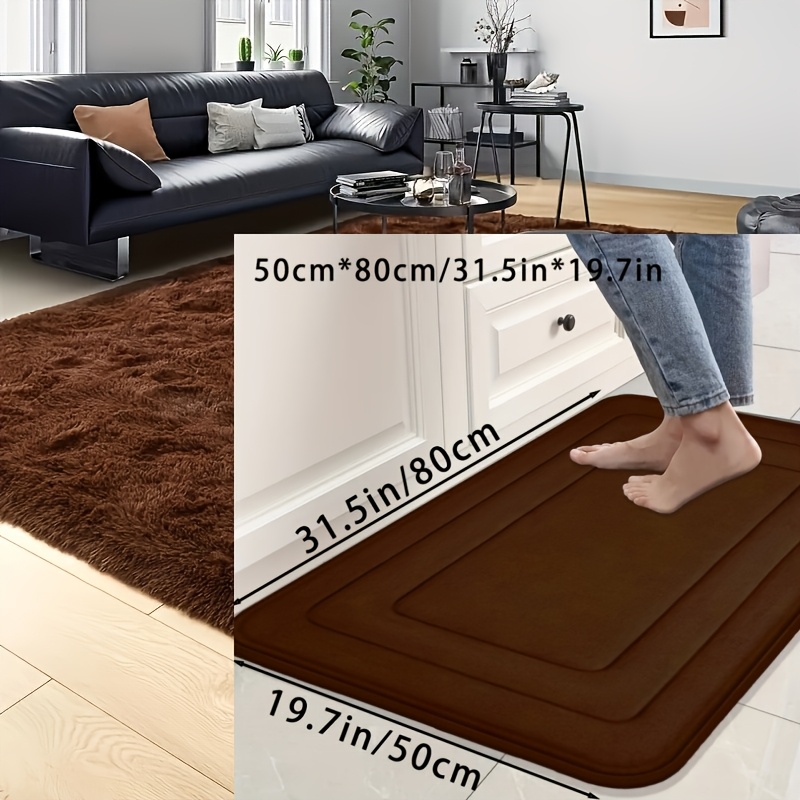 TEMU 1pc Bathroom Toilet Mat, Memory Foam Thickened Bathroom Floor Mat, Suitable For Bathroom, Bedroom, Bathroom Decor, Bedroom Decor, Room Carpet,