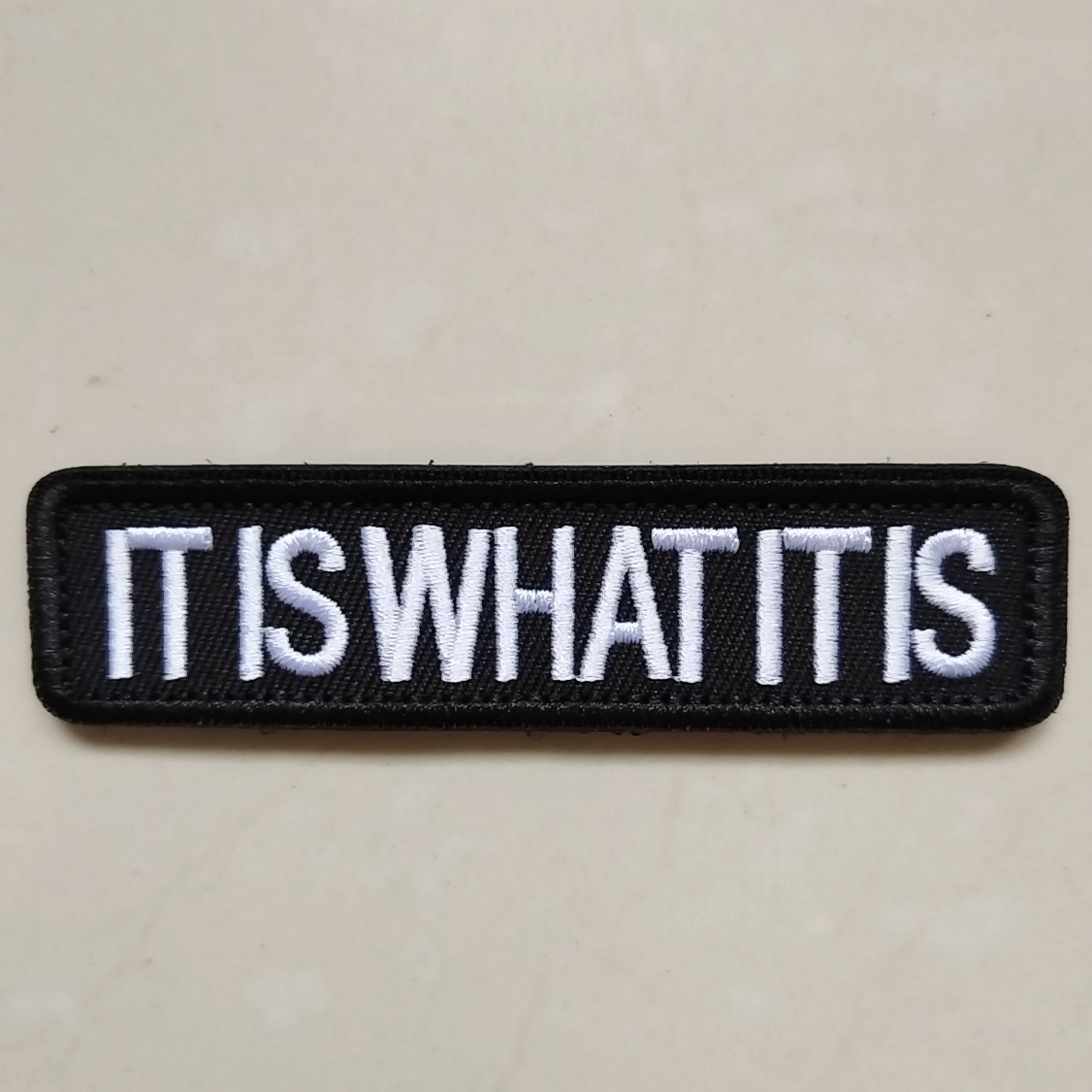 

1pc It Is What It Is Embroidered Morale Patches With Hook And Loop For Caps, Uniforms, Vests, Backpacks