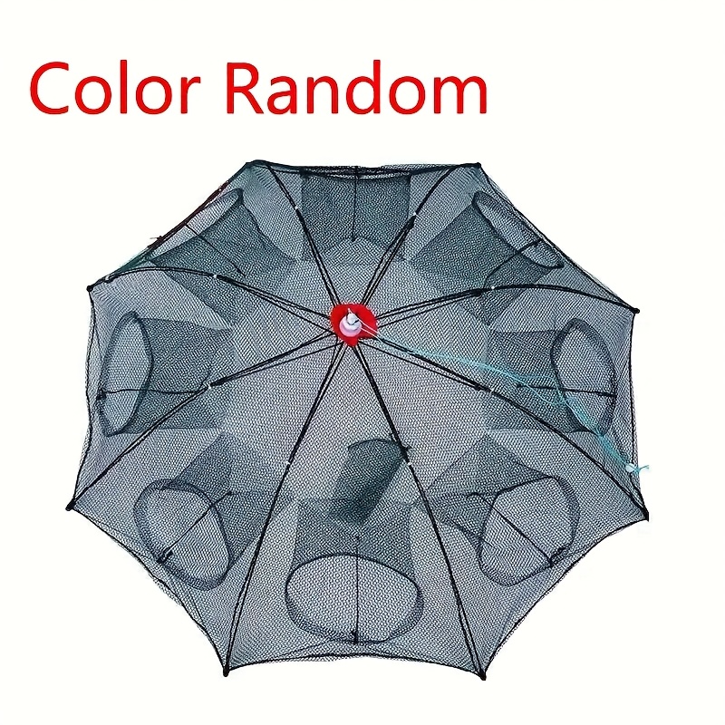 1pc Foldable Hexagonal With 4/6/8 Holes - Portable, Collapsible, And Durable Net For Catching Minnow, , And Crabs - Ideal For Freshwater And Saltwater Fishing