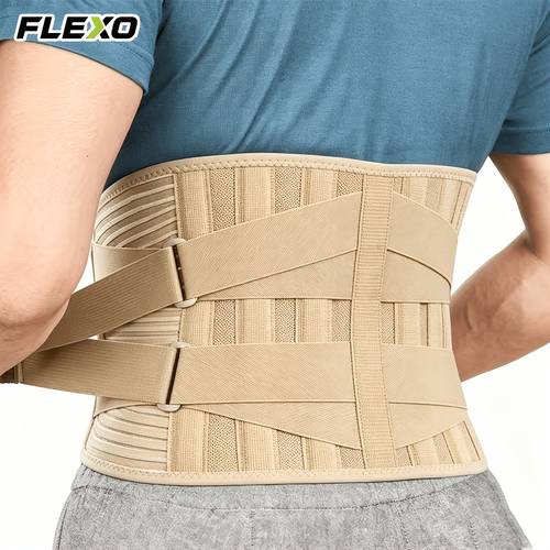 adjustable 3d lumbar back support belt with 4 high elastic stays anti slip waist brace breathable mesh suitable for men women post surgery lower office home use compression band