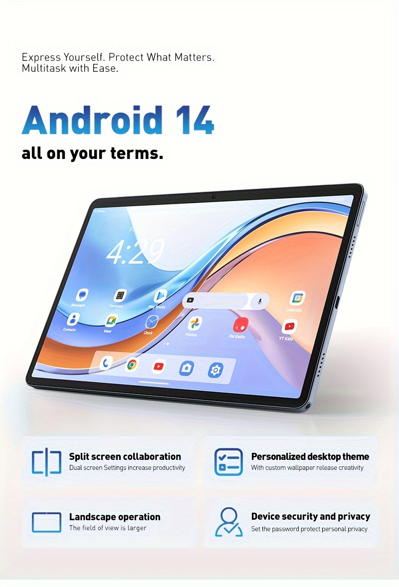 android 14 tablet 10 1 inch face   t606     chip 12gb   128gb rom support expansion 1tb of storage google certified     5gwifi front and rear dual cameras with charger leather case details 6