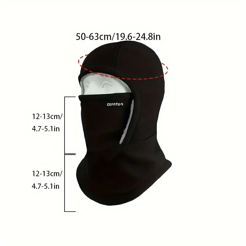 1pc winter windproof balaclava hat for men neck warmer with ear protection thickened polyester fiber outdoor headwear for cycling running skiing washable ideal for holiday gift Product details 7
