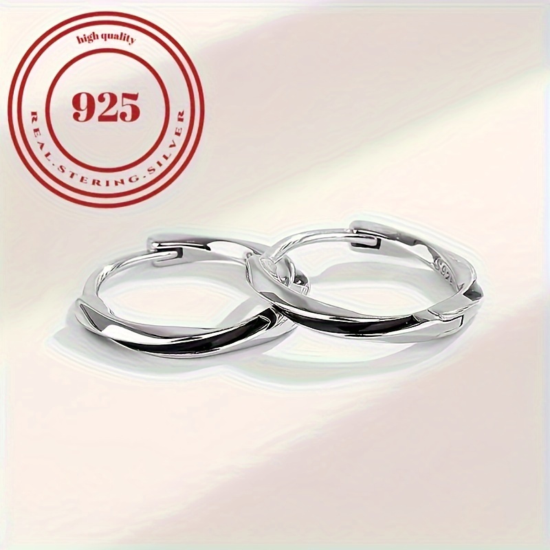 

S925 Minimalist Men's And Women's Hypoallergenic Pure Silver Earrings, Worn Daily