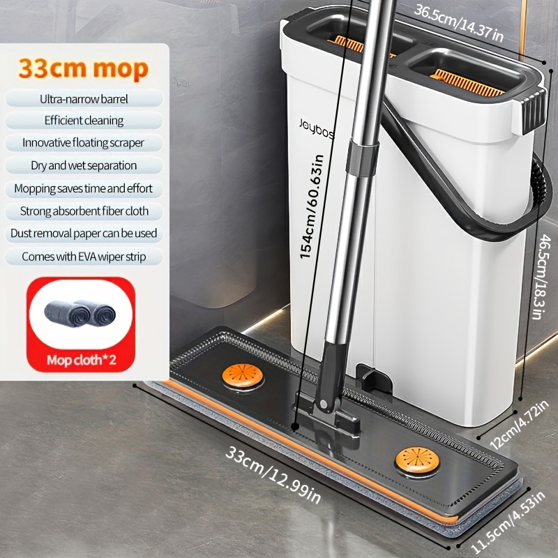 TEMU Set de Trapeador y Cubeta con Escurridor de 33Cm/40Cm, Limpieza de Pisos, Trapeador para Polvo en Pisos Húmedos y , de Limpieza de Pisos para el