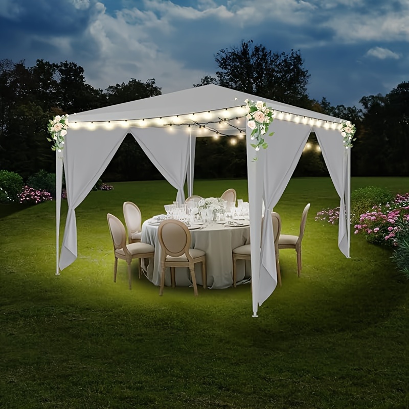 

Sanopy 10x10ft Party Tent, Outdoor Party Tent, Event Tent With 4 Detachable Side Walls, Canopy Tent, Suitable For Weddings, Barbecues, Parties, Terrace Camping Gazebo, Waterproof