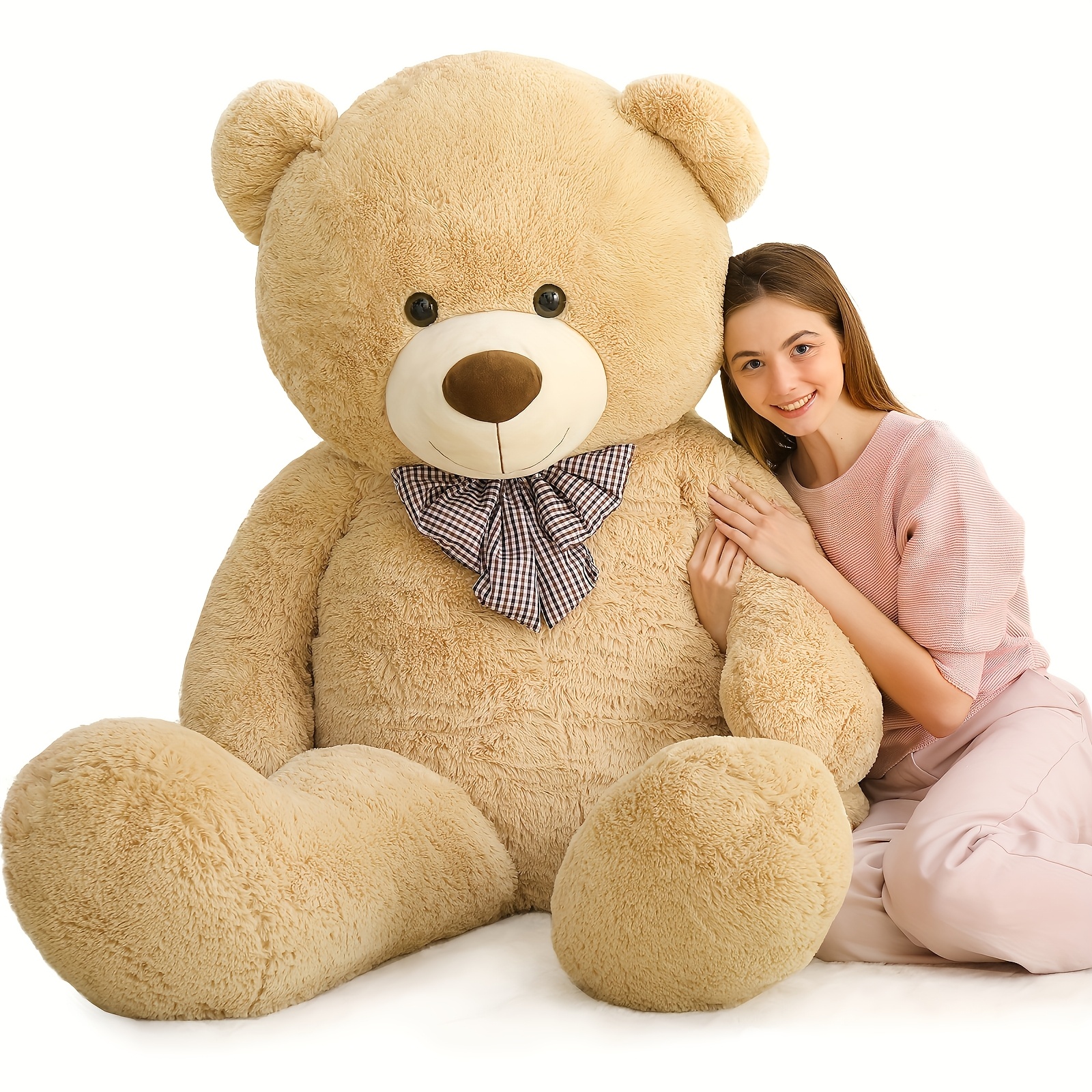 

Apricot Teddy Bear Plush - 675-180cm, Soft Polyester Stuffed Animal For Christmas, Valentine's Day & Birthday Gifts