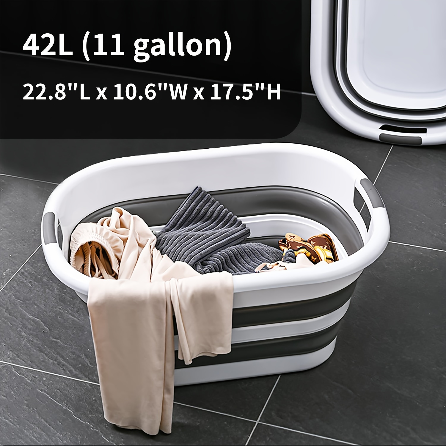 

28l (7 Gallon)/ 42l (11 Gallon) Plastic - Container/organizer - Portable Washing Tub - Saving /, /