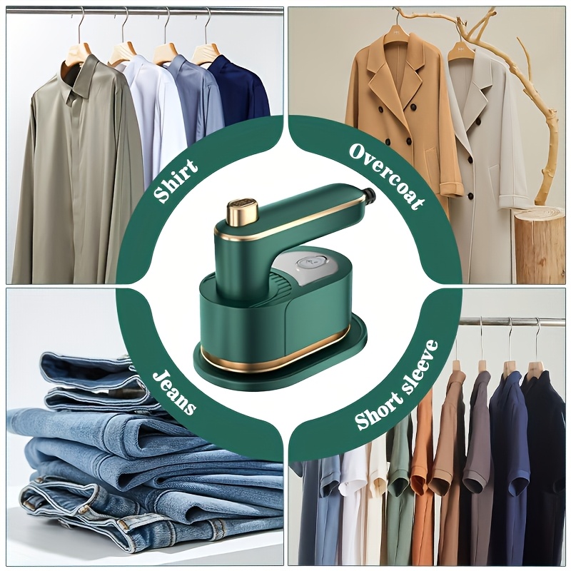 mini portable folding steam iron 180 rotating steamer for clothes fast heating handheld quick wrinkle compact handheld steam iron for travel college dorm back to school apartment home office details 6