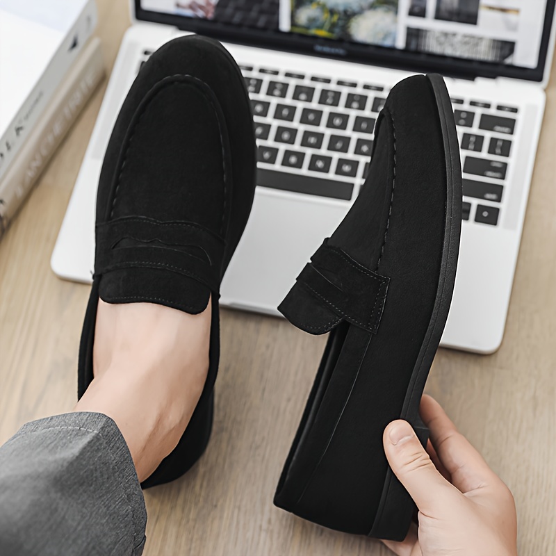 New Fashionable British-Style Men's Loafers, Slip-On Dress Shoes, Korean-Style Club Hairstylist Trendy Shoes