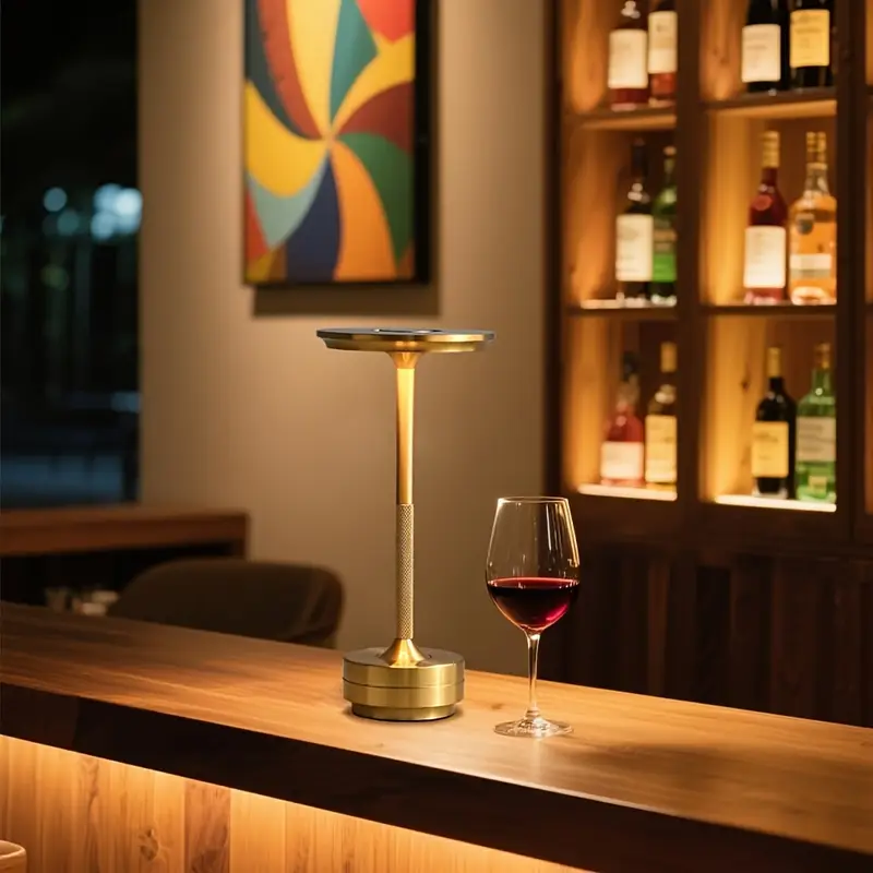 1pc control bedside table lamp with usb port adjustable brightness golden metallic usb powered led desk lamp with usb port Product details 0