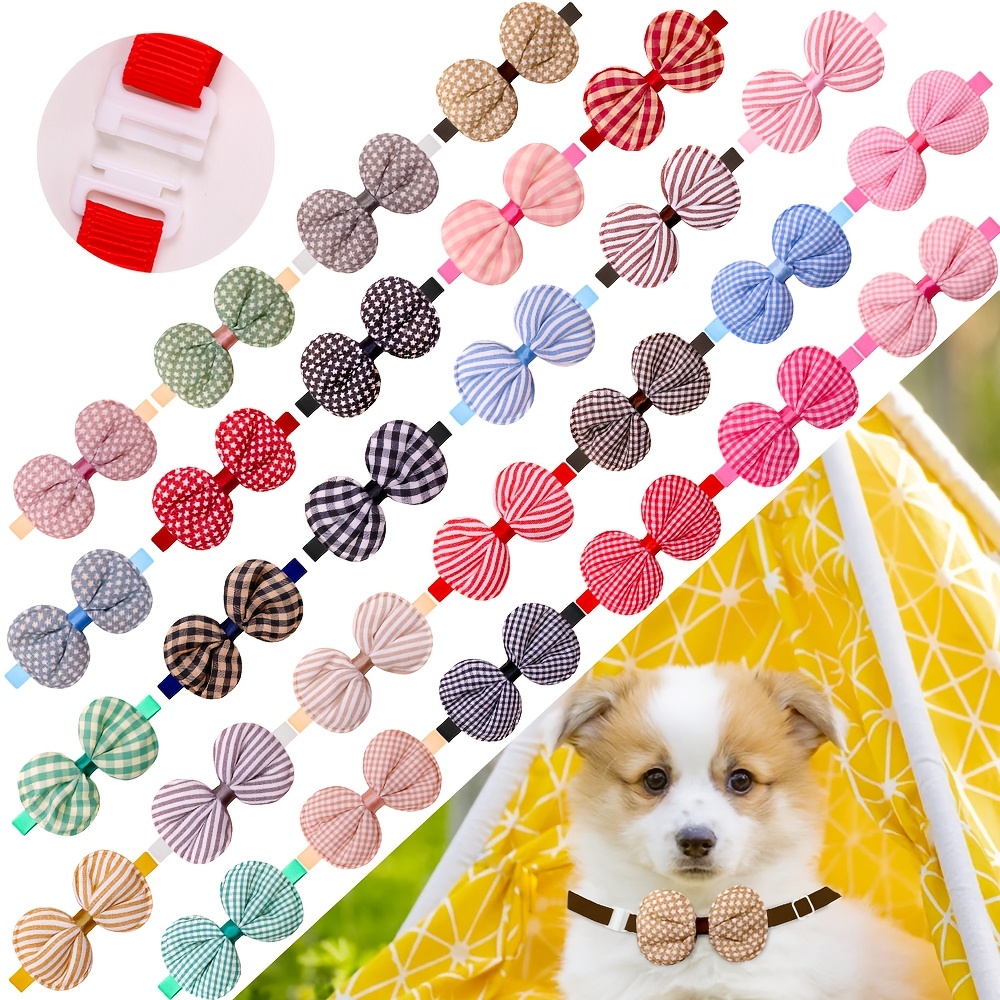 

10pcs Assorted Pet Bow Ties - Detachable, Stylish Accessories For , Grooming And Photoshoots