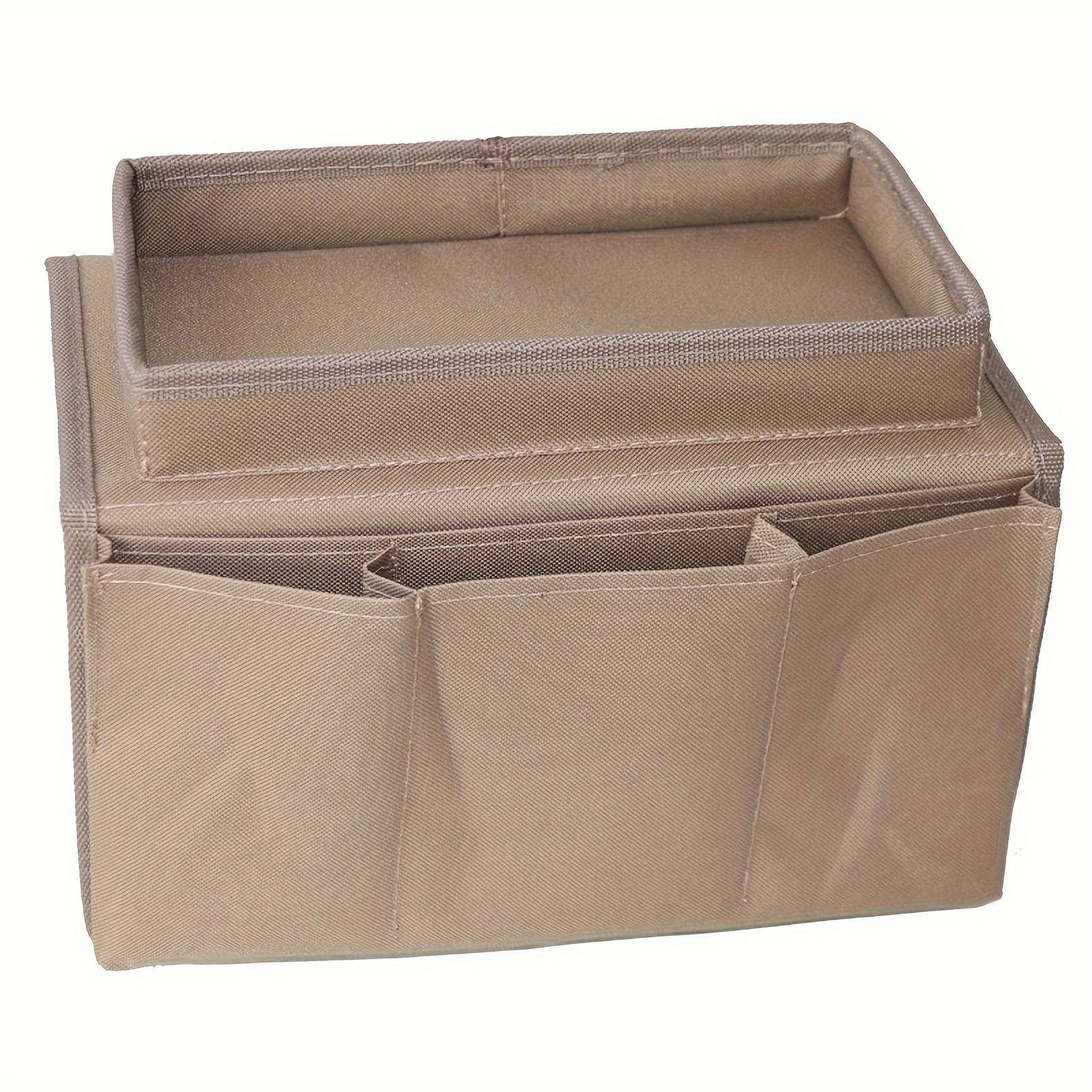 TEMU Space-saving Sofa Armrest Organizer - , Large Capacity Storage Bag For Phone, Magazines & Glasses - Oxford Cloth