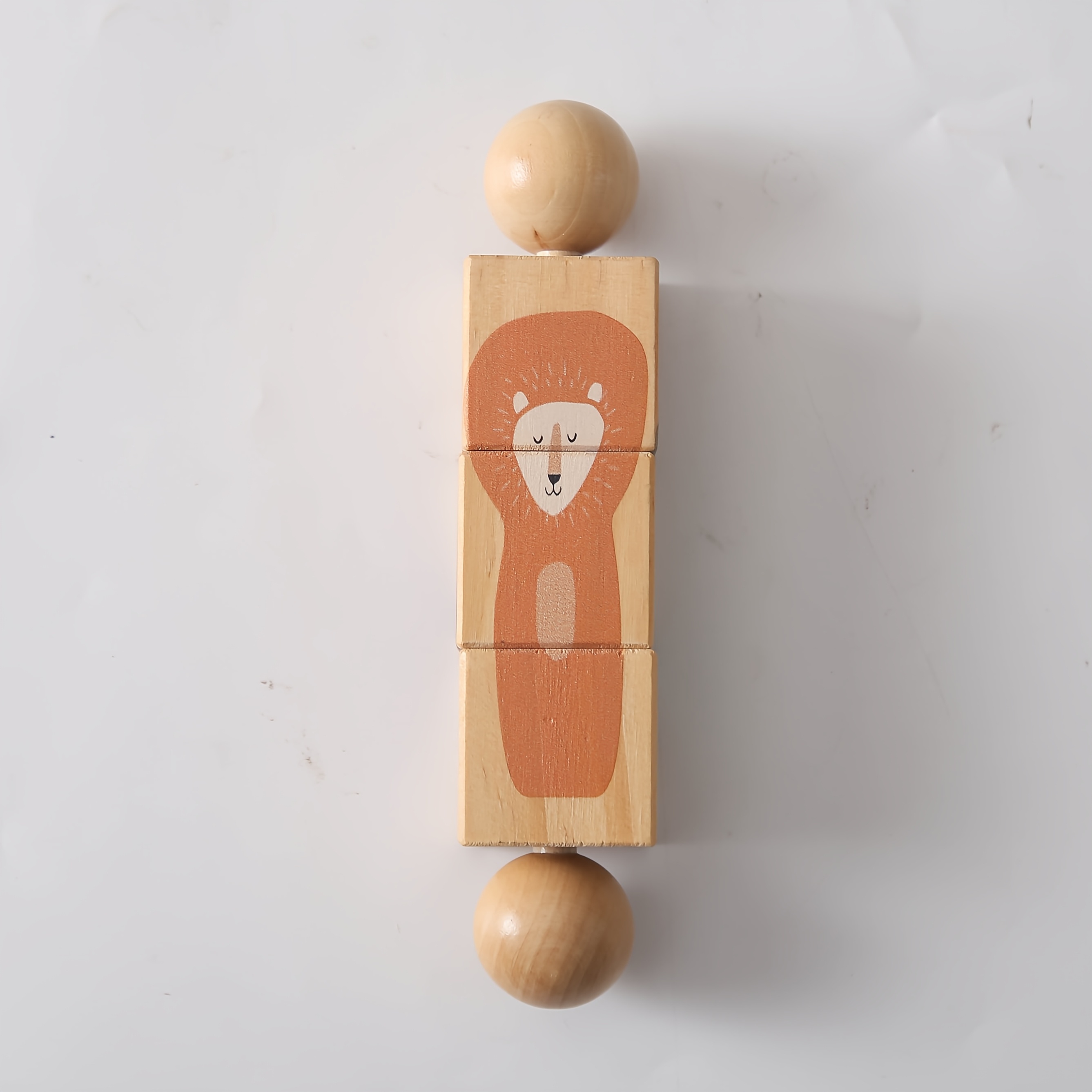 Image of Educational Wooden Animal Shape Matching Toy With Rotating Rattles – Hand-eye Coordination And Cognitive Development, Colorful Puzzle For , Ideal Christmas Gift