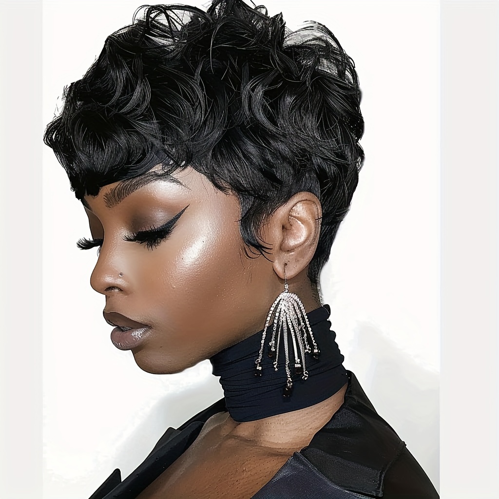 Black hotsell short cut wig