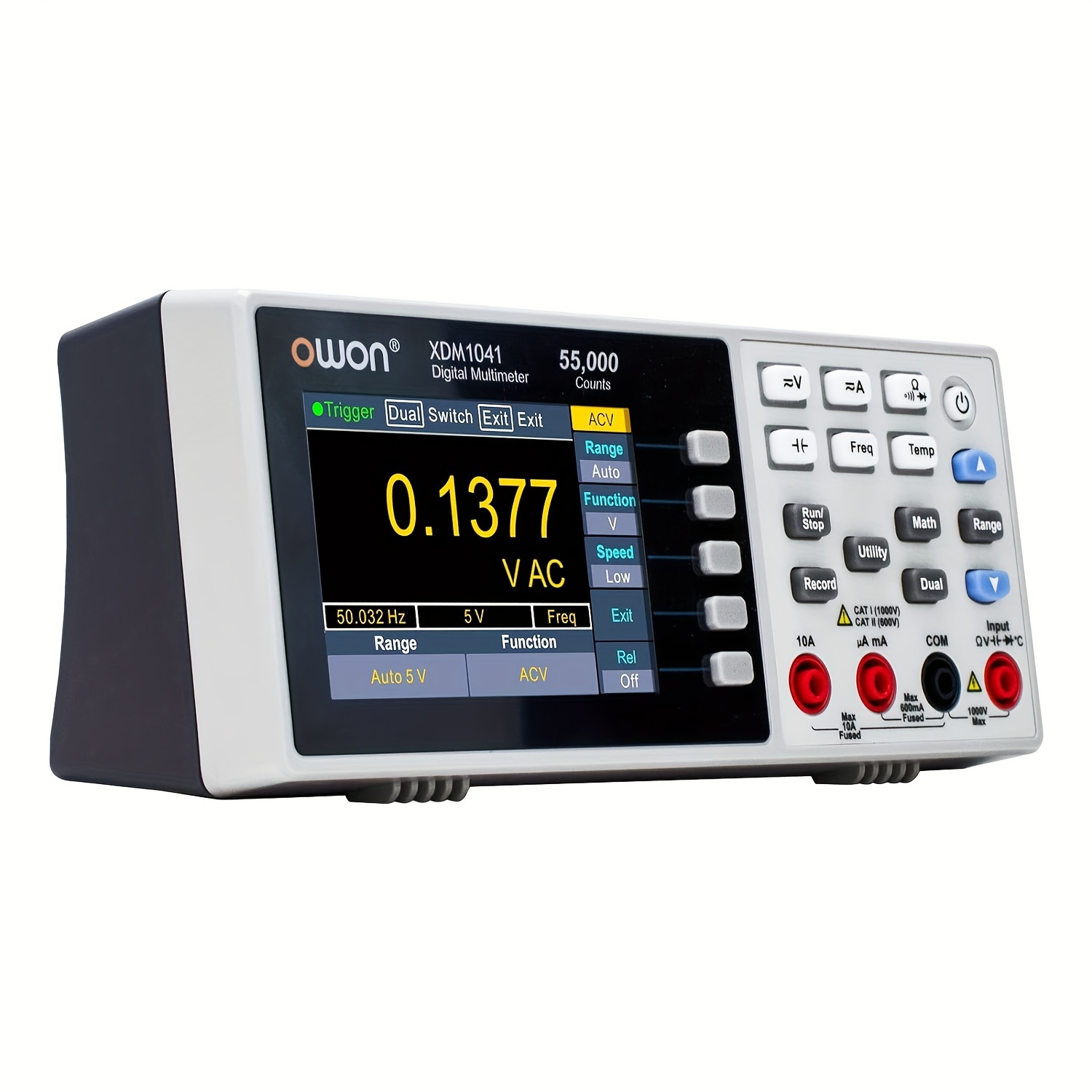 OWON XDM1041 Protable Bench Multimeter with 8.89 cm 55, 000 Counts True RMS Ultra-light Digital Multi Tester for Labs, Factories