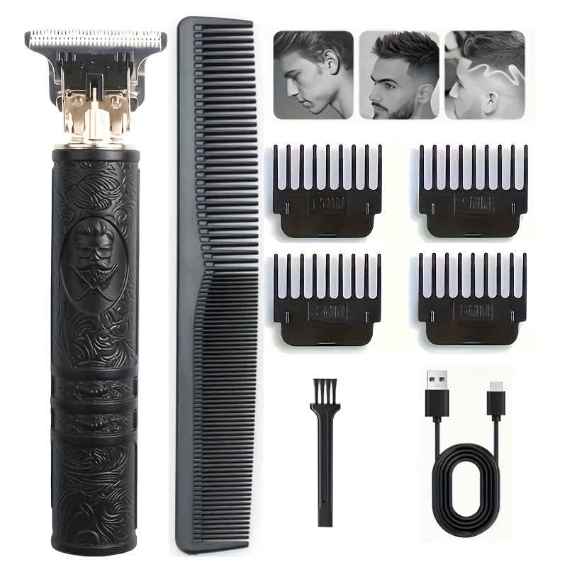 Electric Cordless Hair Clipper - Usb Charging, T-shaped Sharp Blade, Fashionable Hairstyles, Suitable For Hair Salons And Families, Father's Day Gift